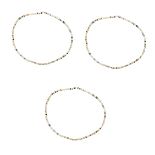 TEHAUX 3 Saiten Separator perlen Halskette lose Perle flache Perlen Rondell-Perlen Charms Armbänder gemuse gems Perlen für Armbänder Perlen für DIY Schmuckherstellung aus Perlen Stein von TEHAUX