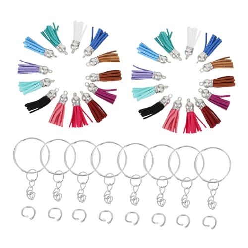 TEHAUX 3 Sets Schlüsselanhänger Kettenset Accessoires Dekoration Elegantes Haarband Material Schlüsselanhänger Mode Halskette Blumen Ohrringe Perlenohrring Dekoratives von TEHAUX