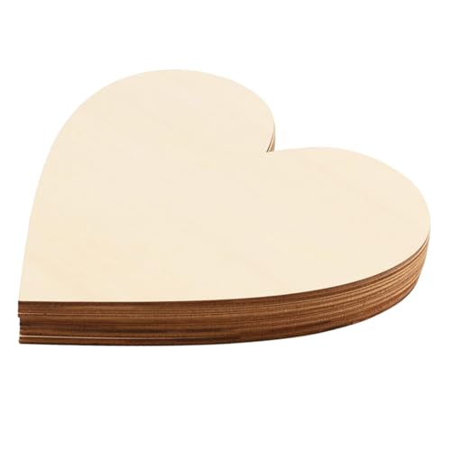 TEHAUX Bastelset 30 Holzherzen für Heimdekoration Valentinstags-holzschild und Tischdekoration von TEHAUX