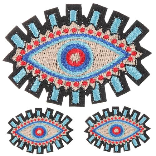 TEHAUX 3St Böse Augenklappe Cartoon-Hut-Patches Augapfelpflaster Kleiderflicken Mantelflicken selber machen Paillette schuhreparatur stickrahmen zarte Eisenflecken Hut Zubehör Polyester von TEHAUX