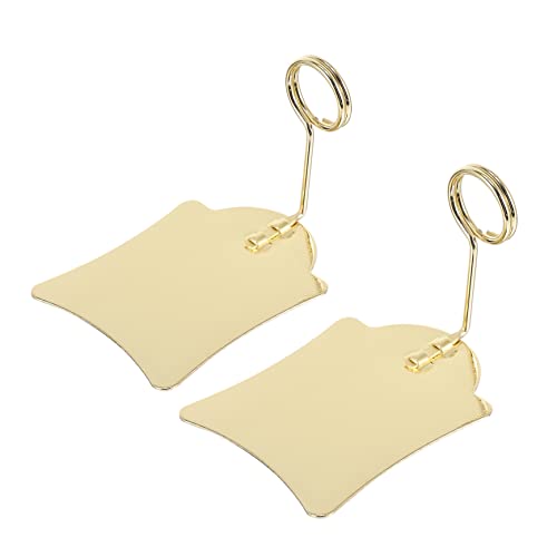 TEHAUX 3er Set Etikettenhalter Aus Tag Clips Für Bäckerei Und Einzelhandel Lebensmittel Sign Halter Werbung Draht Clip 5cm Goldfarben von TEHAUX