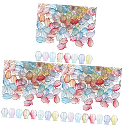 TEHAUX 3sets Kleiner Fischanhänger Goldperlen Valentinsperlen Neon Perlen Zum Basteln Uv-armband Bracelet Beads Armbandperlen Perlenstring Handgefertigte Perlen Glasperlen 90pcs*3 von TEHAUX