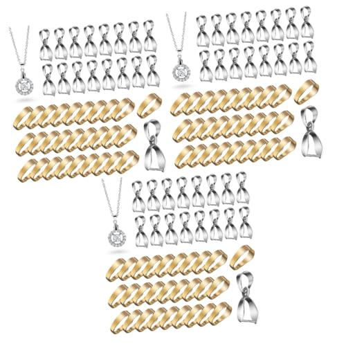 TEHAUX 3sets Ohrhaken Für Die Schmuckherstellung Kette Zange Kit Zur Schmuckherstellung Kreis Schließe Set Zur Herstellung Von Armbändern Entwirrer Stapler Reize Metall Messing 100pcs*3 von TEHAUX