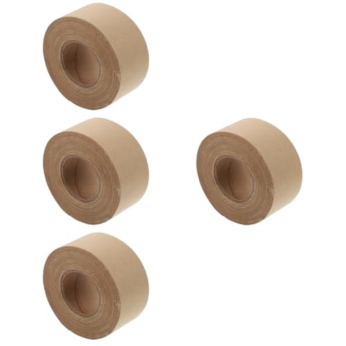 TEHAUX 4 Pcs Klebeband aus Kraftpapier Nachfüllungen Werkzeug durchsichtiges Paketband Maskierung rahmen Gold verpackungsmaterial packing tape Packband aus Kraftpapier Papier Klebeband von TEHAUX