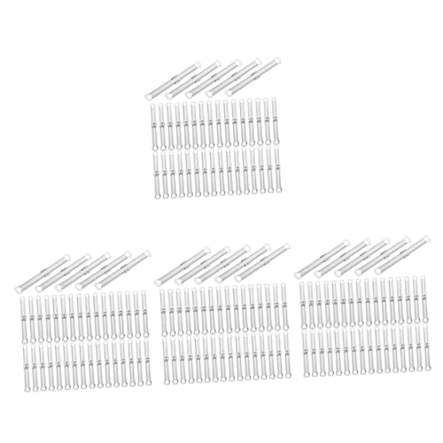 TEHAUX 4 Sätze Bindemittel Clips Klemmen Büroklammer Verschluss Heftklammer Papierbefestigungsbasen Chip-clips Zwischenablage Bindekämme Papierbinder Spender Silver Metall 100 Stück * 4 von TEHAUX