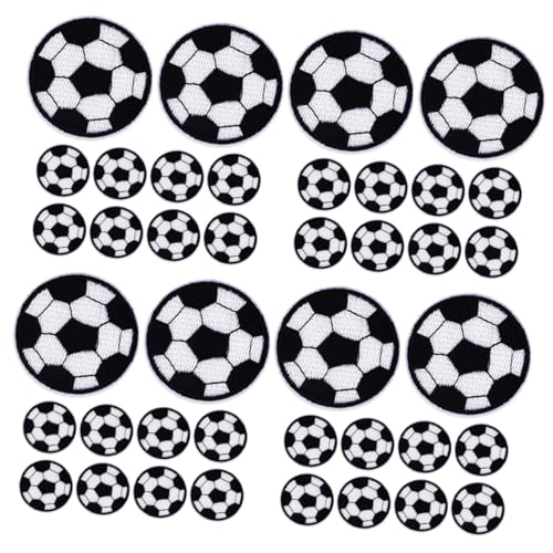TEHAUX 4 Sätze Fußball-aufkleber Fußball-patch Bestickt Erwachsene Fußball Auf Flecken Nähen Stickerei Zarte Hutflecken Selbstklebende Mantelpflaster Stoff 10 Stück * 4 TEHAUX 4 Sätze Fußball-aufkleber Fußball-patch Bestickt Erwachsene Fußball Auf Flecken Nähen Stickerei Zarte Hutflecken Selbstklebende Mantelpflaster Stoff 10 Stück * 4 von TEHAUX