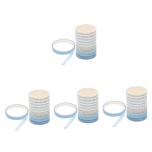 TEHAUX 4 Sätze Washi-tape Aufkleber The Washi Tape Verpackung Verpackungen Für Klebeband Reflektierend Dekorative Papierbänder Frische Musterpapierbänder 30 Rollen * 4 von TEHAUX