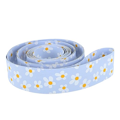 TEHAUX 4 Stück Kleines Blumenband Bedrucktes Band Blumendruckband Geschenkband Haarschmuck Für Kleinkinder Schleife Haarbänder Für Babys Haarschmuck Mit Blumen Polyester Lavender von TEHAUX