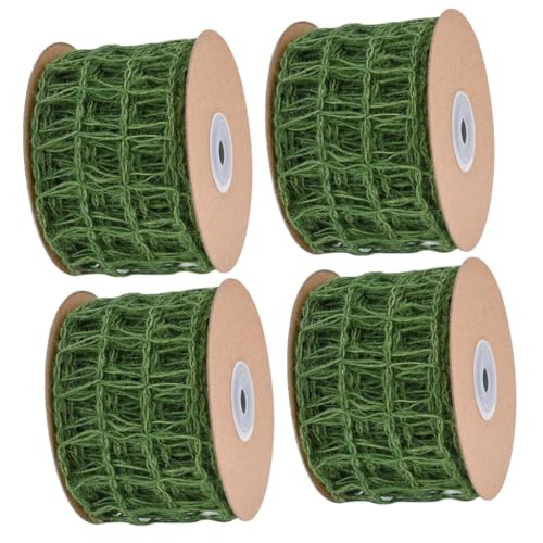 TEHAUX 4 Stück dekorativer Gürtel seidenband ribbon Dekorationsbandrolle craft Partyverpackungsband Haarschleife dekoratives Verpackungsband Dekoratives Geschenkband Eisen Green von TEHAUX