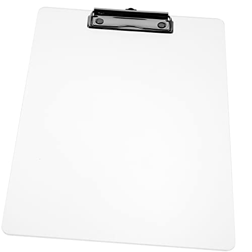 TEHAUX 4 Stück transparenter Ordner Schüler-Schreibblock Zwischenablage A4 Schreibblock klemmbrett metall Clear Clipboard Thick Clipboard schreibtafel A4-Klemmbrett Datei-Klemmbrett Acryl von TEHAUX