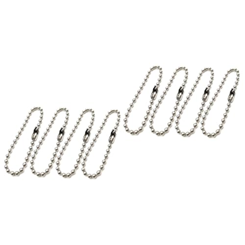 TEHAUX 400 Stk verstellbare Metallperlenkette aus Stahl Ketten Schlüsselanhänger Perle Verbindungsverschluss beschriftungsetiketten metallkette Schlüsselbund Schlüsselringe Kugelkette von TEHAUX