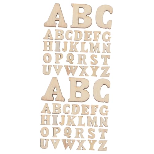 TEHAUX 400 Stück DIY handgemachte Buchstaben Buchstabendekor Buchstabe Zeichen Wand-Alphabet DIY Holzdekoration Holzbuchstaben für die Wanddekoration Holz Liebe zum Handwerk hölzern von TEHAUX