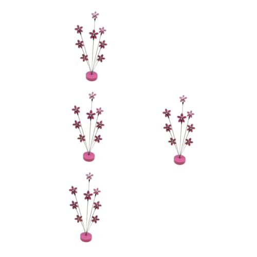 TEHAUX 4pcs Blumenmemoordner Memohalter-clip Bildständer Fotoklemmständer Foto-display-clip Tischkartenclip Foto Display Ständer Tischkartenhalter Fotohalterclip Rosa Rostfreier Stahl von TEHAUX