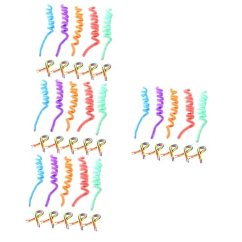 TEHAUX 4sets Lametta-drehungen Stange Künstlich Draht Drähte Basteln Für Schulm Toy Bastelsets Für Zubehör Chenille-stiele Festival-diy-stick Polyester 100pcs*4 von TEHAUX