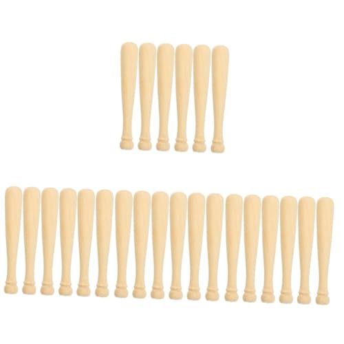 TEHAUX 4sets Mini-baseballschläger Fledermaustasche Fledermäuse Fledermaus Bastelmodelle Für Baseballschläger Malen Lotusbaum 20pcs*4 von TEHAUX