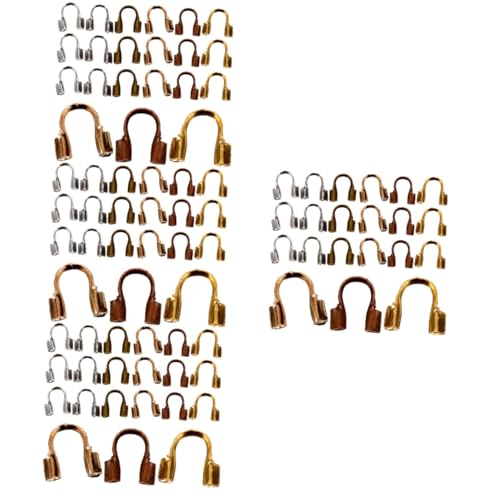 TEHAUX 4sets Schmuck Crimps Schließe Bausätze Wächter Verschlüsse Zange Kette Crimp Beads Quetschperle Drahtschutz Für Die Schmuckherstellung Perlen Zur Schmuckherstellung Metall 600pcs*4 von TEHAUX