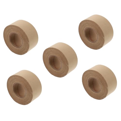 TEHAUX 5 Pcs Klebeband aus Kraftpapier verpackungsmaterial packing tape hydro tape verpackungsklebeband anti dust klebeband Werkzeug Maschine Packbänder aus Papier Klebeband zum Verpacken von TEHAUX