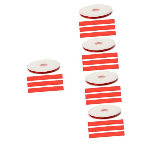 TEHAUX 5 Rollen handgemachtes Weben seidenband ribbon ziehschleifenband oq DIY weihnachtshandwerk Kuchen verzieren verschleißfestes Geschenkband verschleißfestes Bastelband Polyester rot von TEHAUX