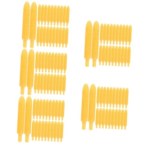 TEHAUX 5 Sätze Malstift-nachfüllung Textmarker Stifte Multipack Marker Stift Ersatzspitzen Austauschbare Stiftspitzen Universelle Lackstiftspitzen Tragbare Farbpunkte Yellow 30 Stücke * 5 von TEHAUX