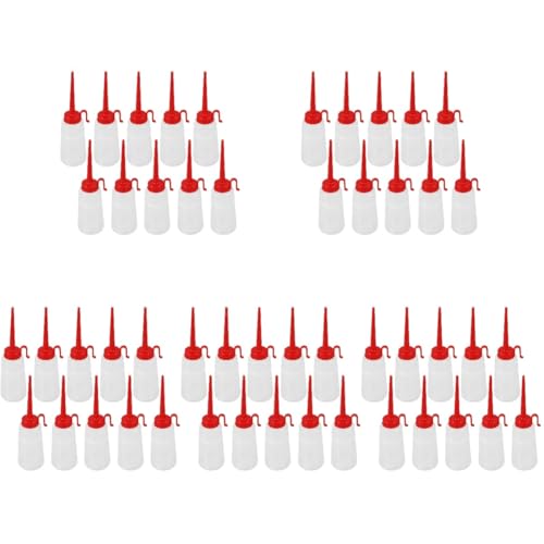 TEHAUX 5 Sätze Nähmaschinenöler Nadelölflaschen Leimöler Quetschflasche Nähmaschinenölflasche Plastikölflasche Flasche Nähmaschinenöl Ölbehälter Flasche Wiederverwendbar 10 Stück * 5 von TEHAUX