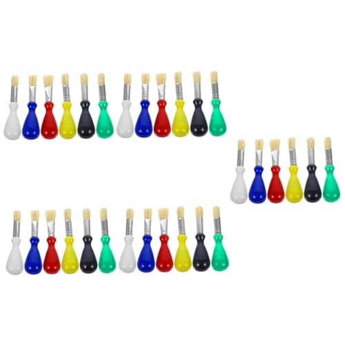 TEHAUX 5 Sätze Pinsel Wasserfarbe Malen Massenfarbe Kleinkind Malen Farbe Für Acrylmalerei Bastelfarbe Malen Professionelle Lackierung Mini-Farbe Farbversorgung Plastik 6 Stück * 5 von TEHAUX