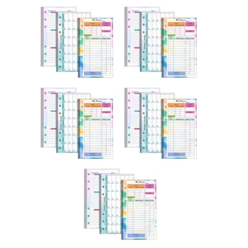 TEHAUX 5 Sätze Planungs- und Haushaltsbuch machen einteilige Oberteile haben Bulk Radiergummi Buch zur Haushaltsführung Exquisites Design Notizbuch Geldplaner Organisator Buch Papier von TEHAUX