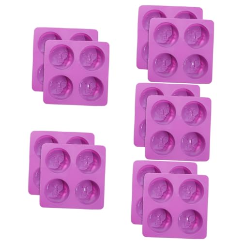 TEHAUX 5 Sätze Seifenform Bonbonformen Backformen Für Plätzchen Silikonformen Für Ton Formen Zur Seifenherstellung Dessert-diy-form Diy Zubehör Diy Formen Kieselgel Violett 2 Stück * 5 von TEHAUX