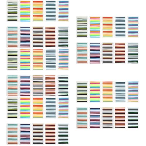 TEHAUX 5 Sätze Ultradünne Index-aufkleber Notenlesestreifen Registerkarten Für Dateiflags Buchregisterkarten Zum Kommentieren Transparente Textmarkerstreifen Das Haustier 10 Stück * 5 von TEHAUX
