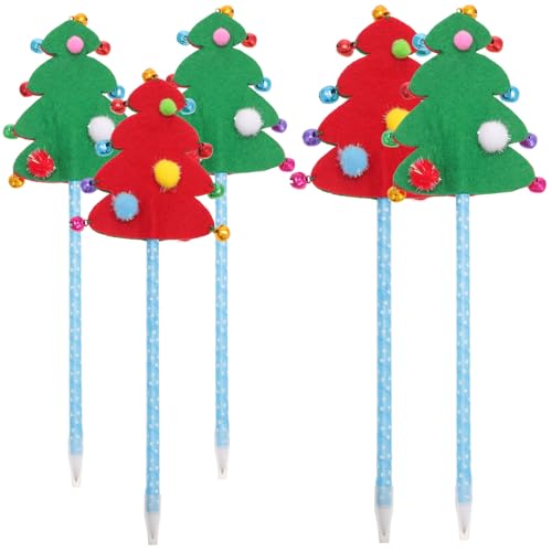 TEHAUX 5pcs Weihnachten Baum Kugelschreiber Kreative Cartoon Student Für Weihnachten von TEHAUX