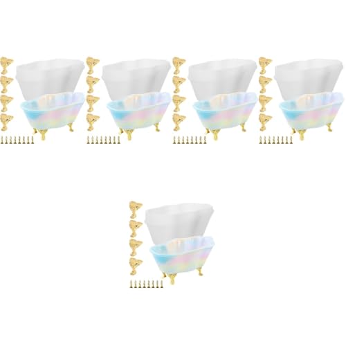 TEHAUX 5 Teiliges Badewannen Silikonform Epoxidformen Badeformen Seifenformen Zur Seifenherstellung Tragbare Badewanne Badewannen Badeset Badewannen Seifenhalter Shaker Formen von TEHAUX