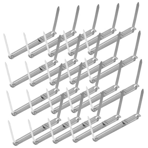 TEHAUX 50 Stück Metallzinken-papierverschluss, Robuster Locher, Kompressor, Aktenbinderücken Für Papier, Aktenordner, Dokumente, Sammelalbum von TEHAUX