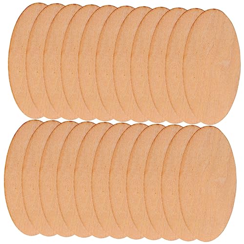 TEHAUX 50Pcs ovale Holzspäne plakafarbe holzplatte Holzdekoration Holzschmuck Holzornamente Bulk-Seidenpapier Decoupage Leerzeichen Holzhandwerk unvollendet unvollendete Holzausschnitte von TEHAUX