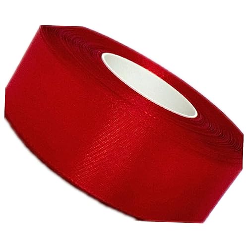 TEHAUX 50m * 4cm Hochwertiges Rotes Dacron Geschenkband Flexibles Dekoband Für Geschenkverpackungen Basteln Hochzeiten Und Dekorationen von TEHAUX