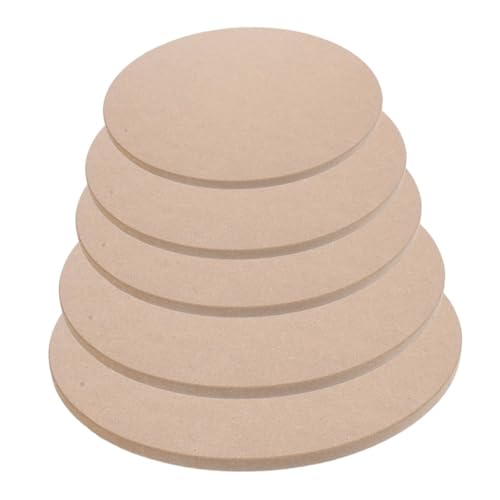 TEHAUX 5St Keramische Dichteplatte Tonplatten für Keramik Bastelzubehör aus Ton zum Selbermachen Tonformbrett Drehscheibenrad aus Ton ausgewogener Schläger für Ton MDF Light Brown von TEHAUX