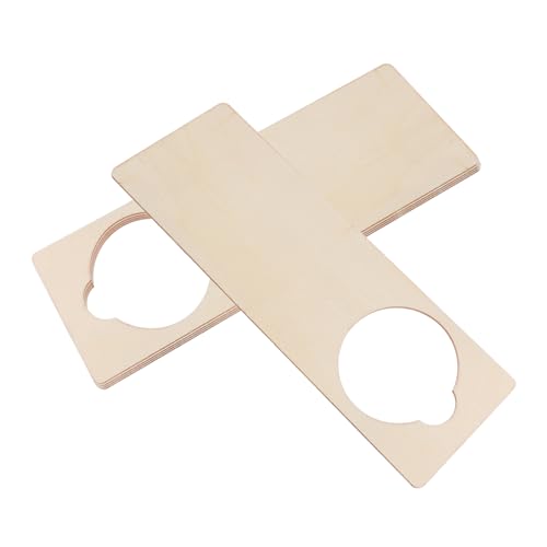 TEHAUX 5pcs Hölzerne Türknauf Schilder Holz Türknauf Kleiderbügel Holzschild Blank Unfertiges Holzschild Für Handwerksprojekte DIY Home Decor Office Door Hangers Hotel Türkleiderbügel von TEHAUX