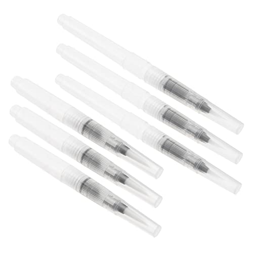 TEHAUX 6 Stück Aquarellpinselstifte Set Wasserfärbepinsel Mit Spitze Und Spitze Für Kreative Maltechniken Ideal Für Wasserfarben Gouache Und Stiftzeichnungen von TEHAUX