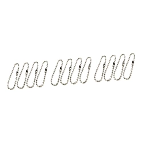 TEHAUX 600 Stk Kugelkette beschriftungsetiketten Schlüsselanhänger schlüsselkette schlüsselhalsband Perlen für Schmuck und Schlüsselringe Perlenkette langer Perlenverschluss von TEHAUX