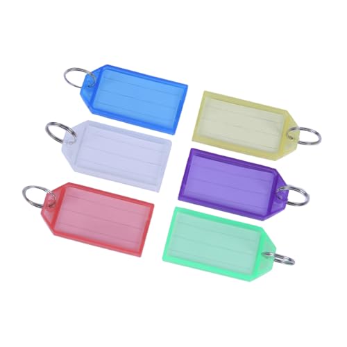 TEHAUX 60St Gepäck-ID-Tags plastikenten label Gepäckanhänger schlüsselarmband schlüsselketten Schlüsselanhänger mit Ring Schlüsselbeschriftungen Etiketten Schlüsselwort Schlüssel-ID-Tags von TEHAUX