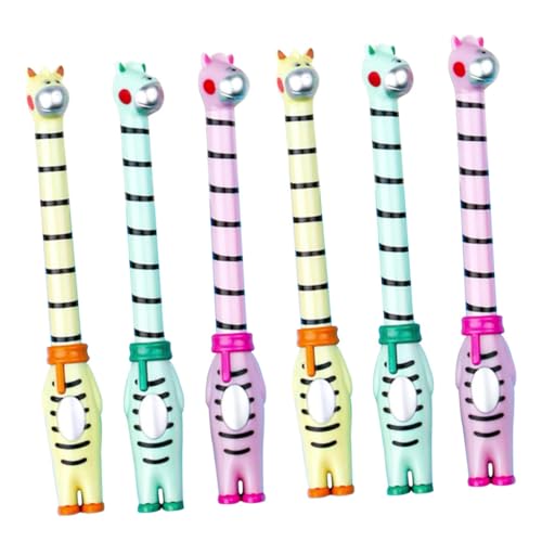 TEHAUX 6st Gel Stift Tierischer Unterschriftenstift Schwarze Gelstifte Mit Mittlerer Spitze Stifte Kinder Giraffe Stift Kugelschreiber Pferd Bleistifte Zeichenstifte Kawaii-stift Plastik von TEHAUX