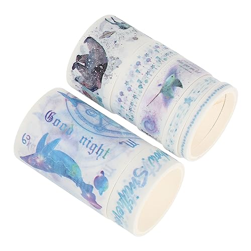 TEHAUX 7 Rollen Washi-Tape DIY Klebeband dekoratives Klebeband für Notizbücher buch dekoration kinder bastelset Scrapbook-Klebeband selbstklebende Washi-Klebebänder Japanisches Papier von TEHAUX