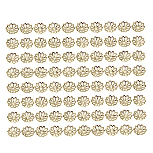 TEHAUX 7mm Goldene DIY Schmuckperlen Zubehör Material Mit Blumen Kappen Und Spacer Pendants Endkappen Für Armbänder Und Halsketten Schmuckherstellung von TEHAUX