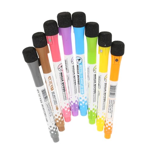 TEHAUX 8 Stück Magnetische, Trocken Abwischbare Marker, Bunte Whiteboard-marker, Whiteboard-stifte, Trocken Abwischbare Marker, Malerei-markierungsstifte, Klassenzimmer-whiteboard-marker von TEHAUX