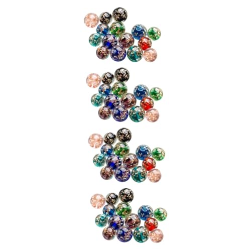 TEHAUX 80 Stk runde Glasperlen schmuckwerkzeuge beads for jewellery Schmuckbasteln Schmuckperlen Kreisperlen runde Perlen für Halskette fluoreszierende Perlen glasperlen selber machen von TEHAUX