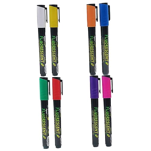 TEHAUX 8St Marker für Fensterfarbe Neon-Kreidemarker löschbare Textmarker Kreidetafel-Markerstifte schreibkladde erasable pen Schreibutensilien Kreidestifte für Tafel, löschbar Plastik von TEHAUX