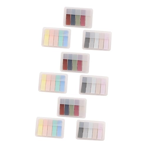 TEHAUX Marker Pastell 9 Sets Von Klassifizierungsaufklebern Abreißbare Notizen Und Indexaufkleber Für Büro Und Zuhause Vintage Macaron Und Farben Je Lesezeichen Und Haftnotizen von TEHAUX