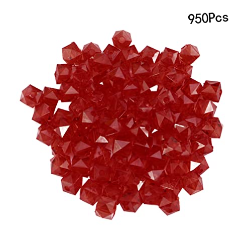 TEHAUX 950PCS Transparente Acrylperlen 10MM DIY Bastelmaterial Für Schmuckherstellung Handgemachte Perlen Für Armbänder Und Halsketten Bastelzubehör Für Kreative Projekte von TEHAUX