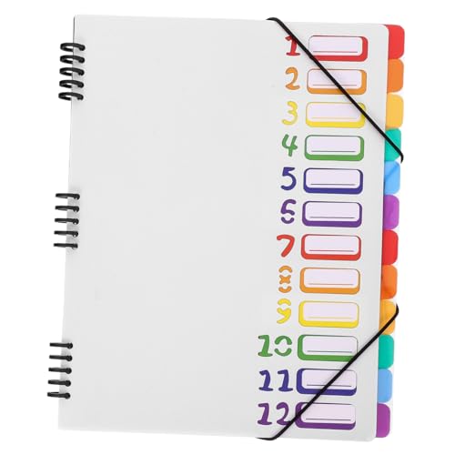 TEHAUX A4 Dokumentenordner Mit 12 Fächern Und Trennblättern Organisatorische Mappe Für Zuhause Und Büro Ideal Für Dokumente Und Unterlagen Mit Praktischen Etiketten Für Einfache von TEHAUX