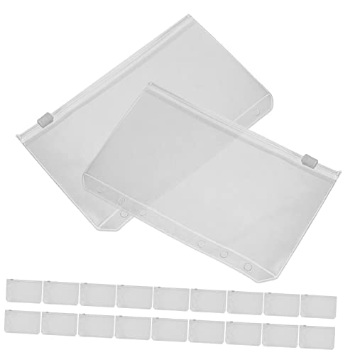 TEHAUX A6 PVC Reißverschluss Taschen Set 6 Loch Dokumenten Organizer Wasserdichte Aufbewahrungstaschen Für Lose Blätter Notizen Und Unterlagen Ideal Für Handbücher Und von TEHAUX