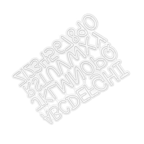 TEHAUX Buchstabenprägestempel bastelset scheckheft papierbasteln Alphabet stirbt Stanzteile für Scrapbooking Zahlenförmige Stanzform DIY stanzformen Kohlenstoffstahl Silver von TEHAUX