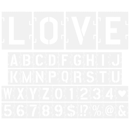 TEHAUX Buchstabenschablonen Malschablonen-Set Wiederverwendbare Alphabet-Vorlagen Wandmalerei Buchstaben Zahlen Schablonen-Set Zeichenschablonen Große Buchstaben TEHAUX Buchstabenschablonen Malschablonen-Set Wiederverwendbare Alphabet-Vorlagen Wandmalerei Buchstaben Zahlen Schablonen-Set Zeichenschablonen Große Buchstaben von TEHAUX
